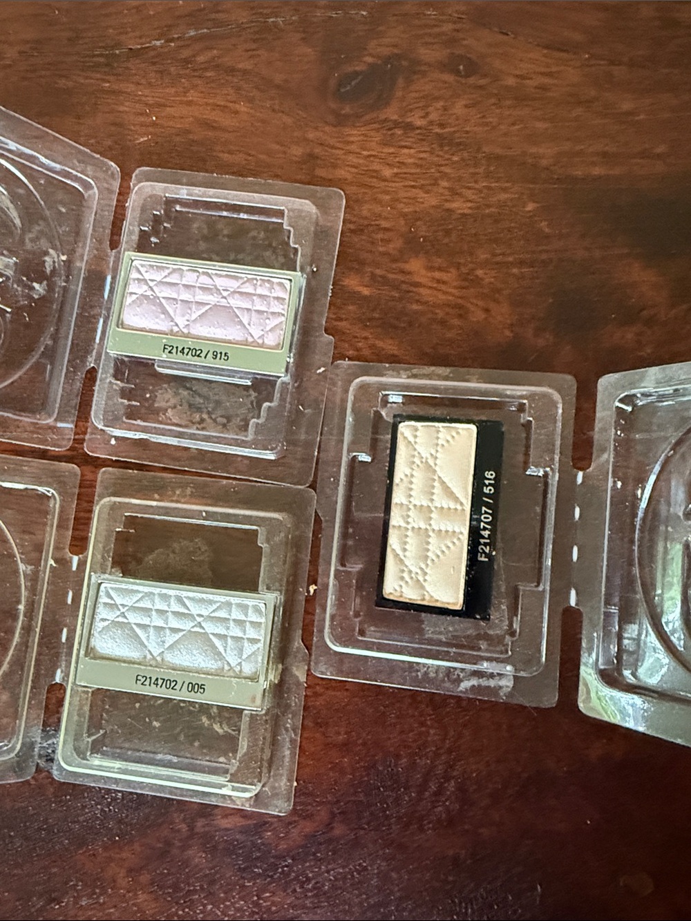 Dior Single Eyeshadow/Highlighter Trio in Pale Pink, Champagne, Silver